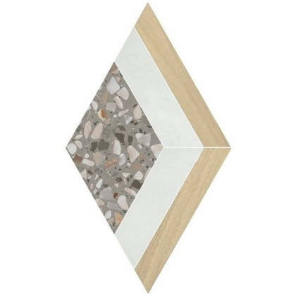 Декор фигурный  ID138 Toscana серый,белый,бежевый (0,3см*0,17см*0,9мм) (10шт/0,051м2) , шт