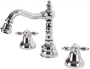 NOSTALGIA-BBS2-01 Смеситель на биде на три отверстия с донным клапаном хром, ручки хром