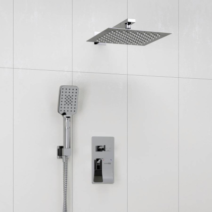 A16190 Встраиваемый комплект для душа с верхней душевой насадкой и лейкой Wasserkraft