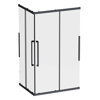 W84G-403-12090-BТ Душевое ограждение Func Square Slide 120х90, Черный, прозрачное