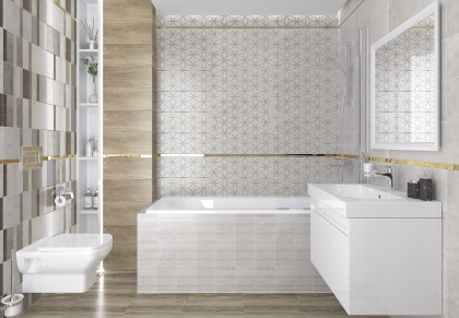 Craft Плитка настенная полоски серый 17-01-06-2482 20х60