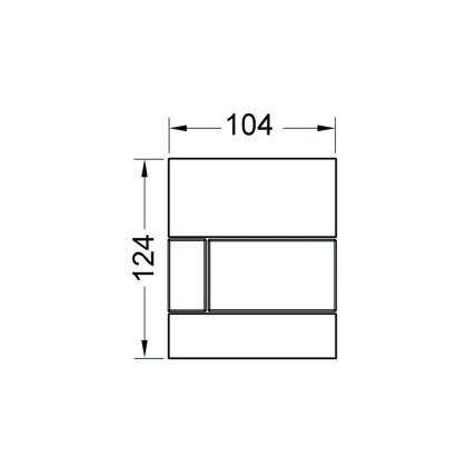 Стеклянная панель смыва TECEsquare с картриджем для писсуара