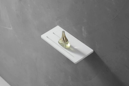 Полочка для ванной комнаты ABBER Stein AS1653 белая матовая