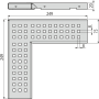 Решетка для дренажного углового желоба 75 мм, оцинкованная сталь