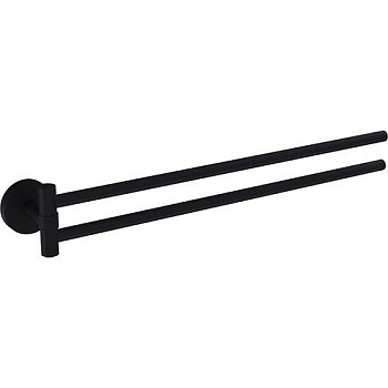 Двойной полотенцедержатель 42 см в комплекте с креплением Piave черный мат. 3015-0016-AB, шт
