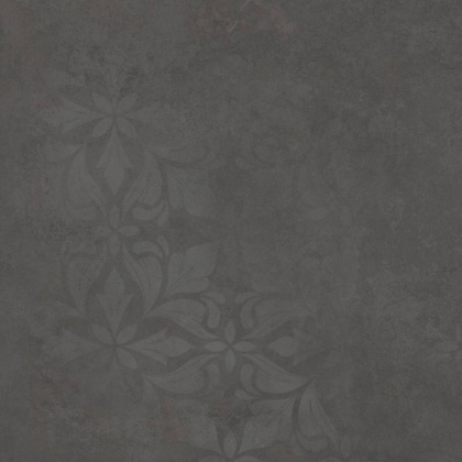 Хадду серый тёмный матовый декорированный 40,2x40,2x0,8