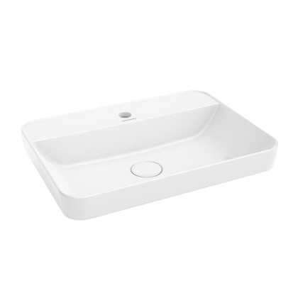 Раковина PLAZA встраиваемая сверху 55, белая глянцевая