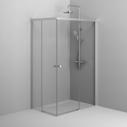 W94G-403-12080-MТ Душевое ограждение X-Joy Square Slide 120х80, мат Хром, прозрачное