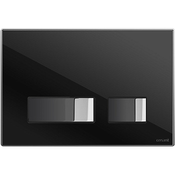 Кнопка MOVI черная глянцевая стекло