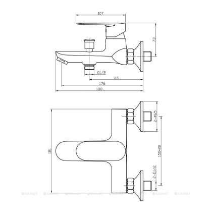 Смеситель для ванны/душа Agger Splendid A0910000