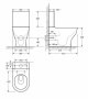 GIUBILEO Чаша унитаза безободкового, P-trap CZR-165-CPR GIUBILEO Чаша унитаза безободкового, P-trap CZR-165-CPR