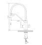 Смеситель Raglo для кухни со съемным гибким изливом, с магнитным фиксатором излива, с подключением фильтра питьевой воды R85.62
