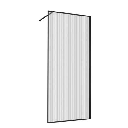 Душевая перегородка Walk-In VSW-1HP900FLB, 900*2000, черный матовый, стекло рифленое