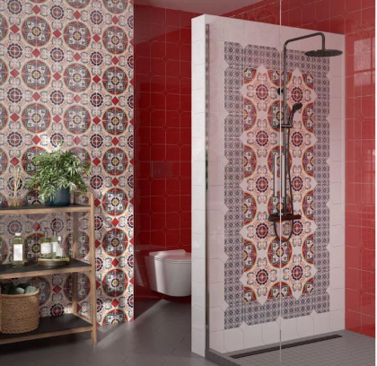 Плитка настенная 18014 Граньяно красный 15*15*6,9 (47шт/1,02м2), м2