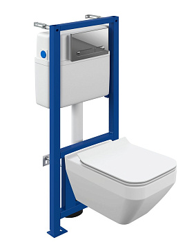 Комплект CREA SQUARE CO DPL EO slim + LINK PRO + ESTETICA хром глянцевый