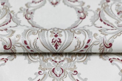 Обои виниловые Ориент мотив, белый красный, KM7704