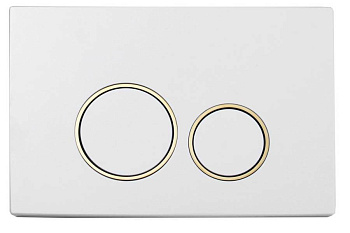 Кнопка для инсталляции, пластик WHITE GOLD, круглая Кнопка для инсталляции, пластик WHITE GOLD, круглая