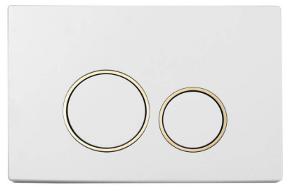 Кнопка для инсталляции, пластик WHITE GOLD, круглая Кнопка для инсталляции, пластик WHITE GOLD, круглая