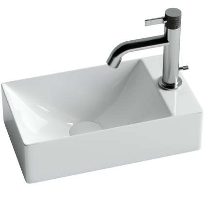 Умывальник подвесной прямоугольный (отверстие под смеситель R) Element 375*215*100мм