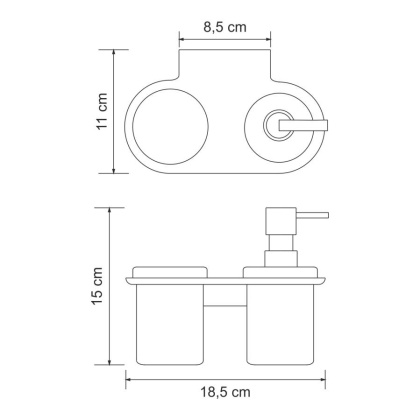 Kammel K-8389 Держатель стакана и дозатора Kammel K-8389 Держатель стакана и дозатора