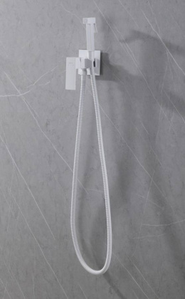 Смеситель ABBER Daheim AF8226W с гигиеническим душем,белый матовый