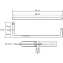 Держатель для полотенец Bemeta Dark 104204320, для стеклянной двери 600 мм