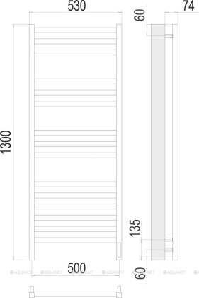 Полотенцесушитель Terminus Енисей П15 500х1300 электро Полотенцесушитель Terminus Енисей П15 500х1300 электро