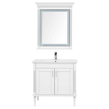 Комплект мебели для ванной Aquanet Селена 90 белый/серебро