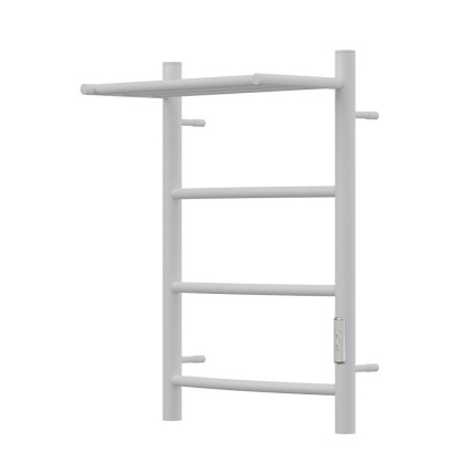 Полотенцесушитель электрический Point Афина PN04846PW П3 400x600 с полкой, диммер справа, белый Полотенцесушитель электрический Point Афина PN04846PW П3 400x600 с полкой, диммер справа, белый