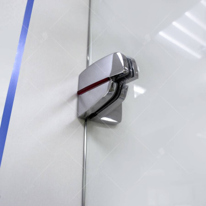 Душевой уголок RGW SA-41, 02034180-11, 80 х 100 см прямоугольный, стекло прозрачное, хром/красный