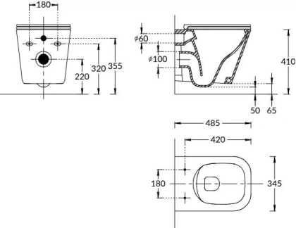 Унитаз Kerama Marazzi Cubo CU.wc.02 подвесной с сиденьем Микролифт