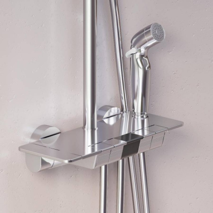953770000 Gala ДС с ванно-душевым ТМС смесителем-полкой и гиг.душем, Хром 953770000 Gala ДС с ванно-душевым ТМС смесителем-полкой и гиг.душем, Хром