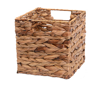 Плетеная корзина Glan, 27х27х27 см, коричневая, WB-660-L