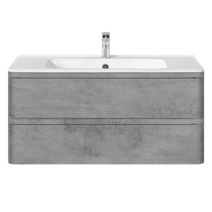 База под раковину Vico 1000 подвесная, 2 выкатных ящика soft close, Beton