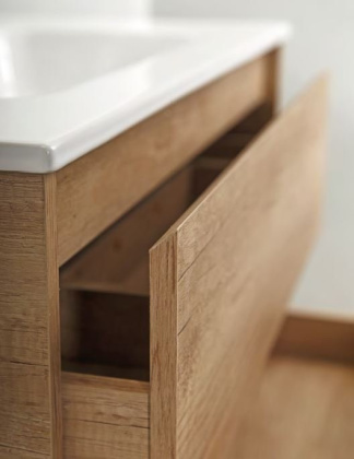 Тумба с раковиной подвесная BelBagno KRAFT 90 Pino Pasadena, раковина белая