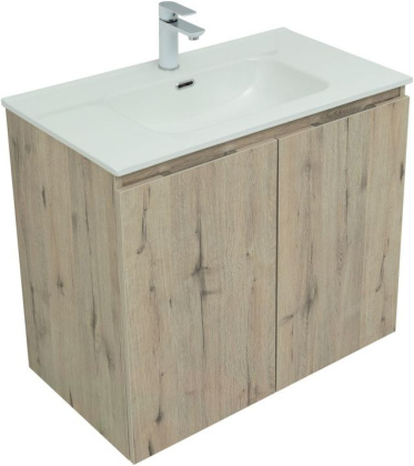 Тумба под раковину Aquanet Алвита New 80 2 дверцы, дуб веллингтон белый Тумба под раковину Aquanet Алвита New 80 2 дверцы, дуб веллингтон белый