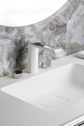 Столешница-моноблок ROMBO corian 120 белая Столешница-моноблок ROMBO corian 120 белая