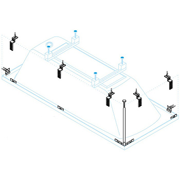 Универсальный установочный комплект для трех панелей CZR-SCR-FIX-3-KIT