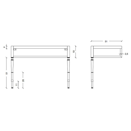 Консоль VOGUE 100 Чёрная 890-B Boheme