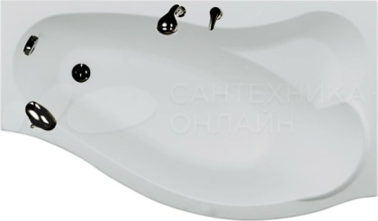 Акриловая ванна Aquanet Palma 170x90/60 R (с каркасом)