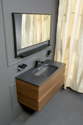 Тумба без раковины Vallessi 120*46cm DARK OAK мат. 2 полки, 837-120-D Boheme