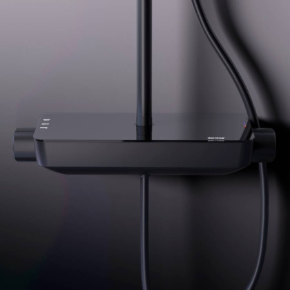 936780300 Scandinavian Pure душевая система с душевым смесителем-полкой, чёрный