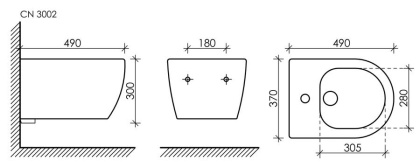 Подвесное биде Play Подвесное биде Play