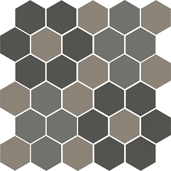 Декор AD\A657\MM Агуста чёрный,серый  29,7см*29,8см*6,9мм (1уп/8шт/0,708м2) матовый, шт.