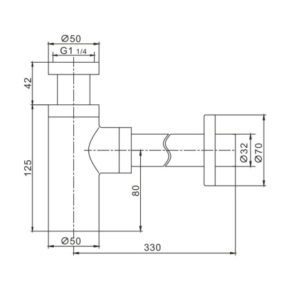 Сифон для раковины, Rose,RS22H