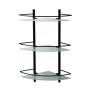 K-3133BLACK Полка стеклянная тройная угловая