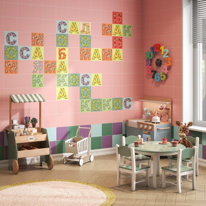 Керамический декор HGD\A548\5111 Сад-огород зеленый (20см*20см*6,9мм) (10шт/0,4м2) Киви, шт.