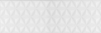 Плитка настенная 12119R Диагональ белый структура обрезной 25x75x11 (5шт/0,94м2), м2