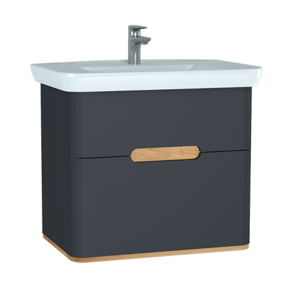 Тумба с раковиной Vitra Sento 78 60836 антрацит