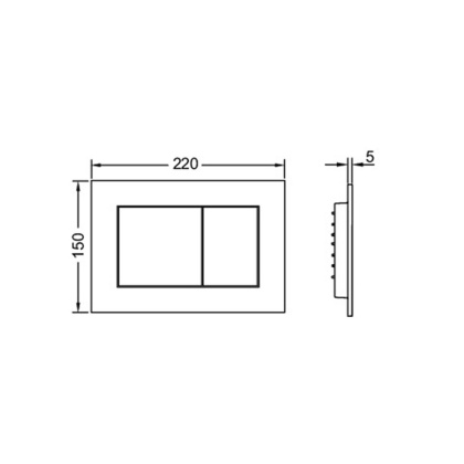 Панель смыва TECEnow для системы двойного смыва